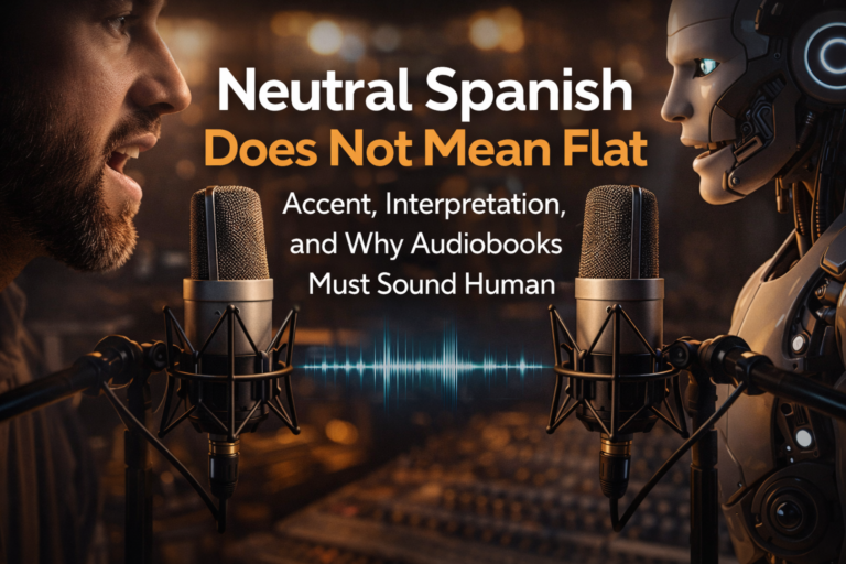 Neutral Spanish Does Not Mean Flat: Accent, Interpretation, and Why Audiobooks Must Sound Human